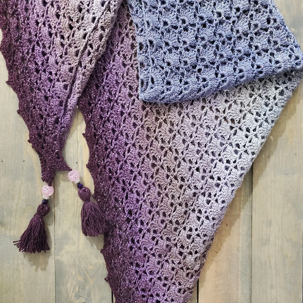 💖 New Handmade Crochet Baktus / Shawl / Scarf